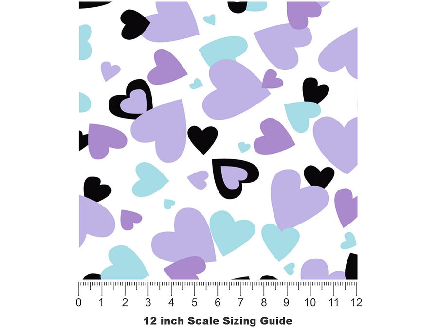 Royal Decree Heart Vinyl Film Pattern Size 12 inch Scale~Rwraps Royal Decree Heart Sizing Chart~2