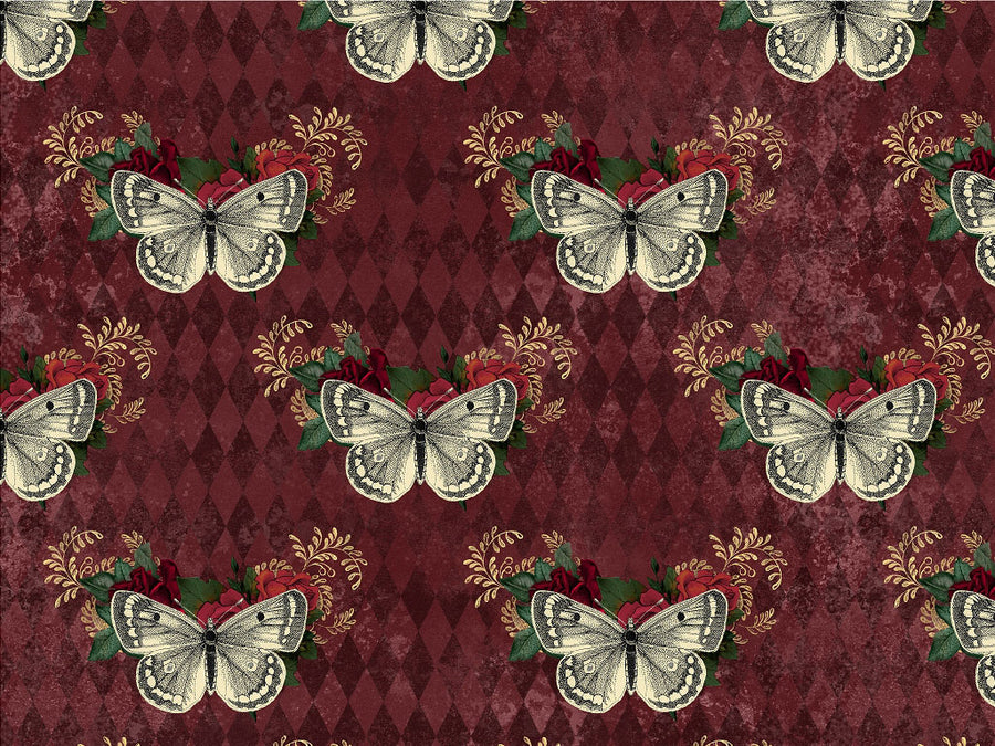 Royal Moths Gothic Vinyl Wrap Pattern~Rwraps Series 914 Digitally Printed Vinyl Wrap~0