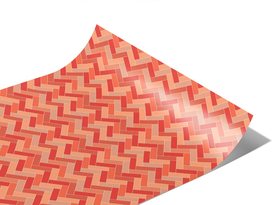 Royal Orange Brick Vinyl Wraps~Rwraps Series 914 Digitally Printed Vinyl Wrap~1