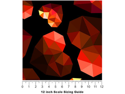 Ruby Offerings Heart Vinyl Film Pattern Size 12 inch Scale~Rwraps Ruby Offerings Heart Sizing Chart~2