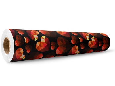 Ruby Offerings Heart Wrap Film Wholesale Roll~Rwraps Series 914 Digitally Printed Vinyl Roll~5