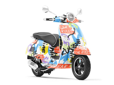 Rule Breakers Graffiti Vespa Scooter Wrap Film