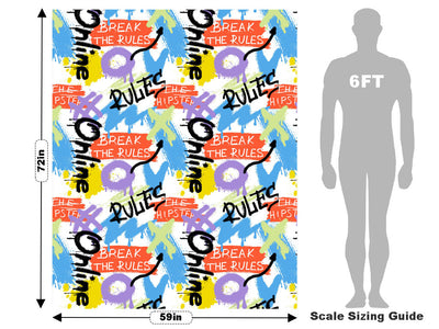 Rule Breakers Graffiti Vehicle Wrap Scale~Rwraps Series 914 Rule Breakers Graffiti Measurements~2