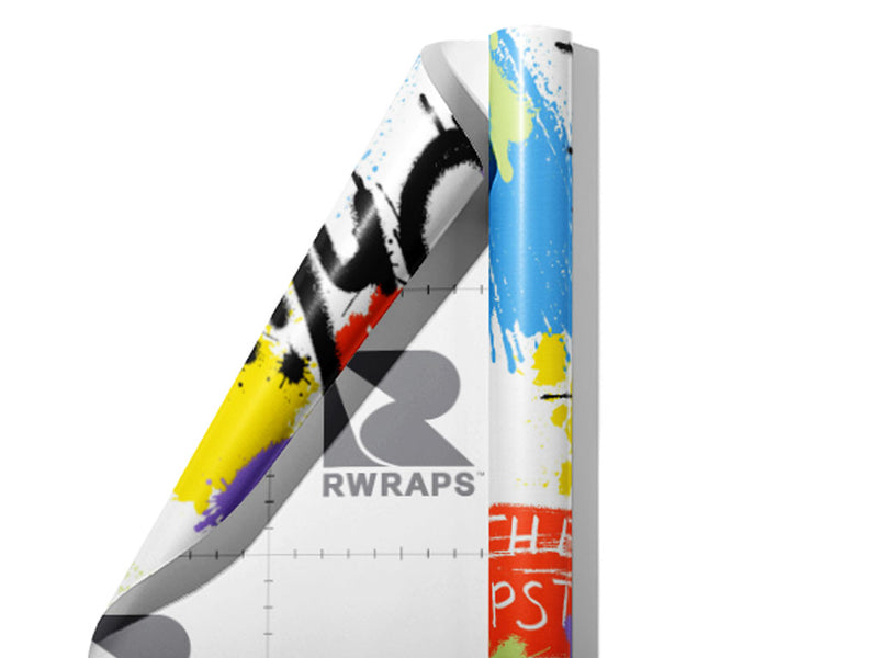 Rule Breakers Graffiti Wrap Film Sheets~Rwraps Series 914 Rule Breakers Graffiti Scrolled Sheet~4