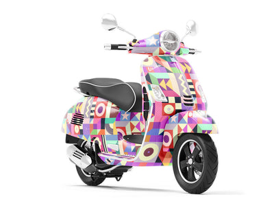 Rummage Sale Mosaic Vespa Scooter Wrap Film