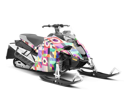 Rummage Sale Mosaic Custom Wrapped Snowmobile