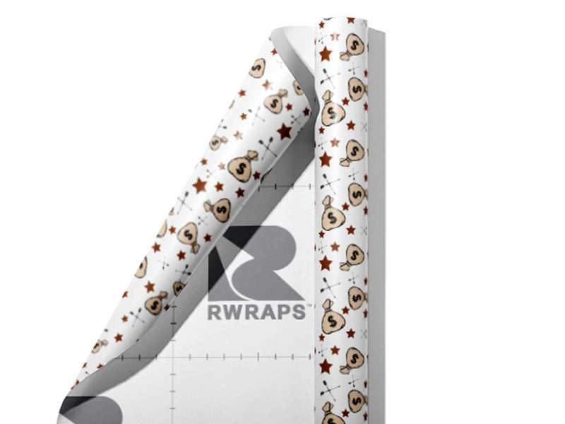 Runaway Loot Cowboy Wrap Film Sheets~Rwraps Series 914 Runaway Loot Cowboy Scrolled Sheet~3