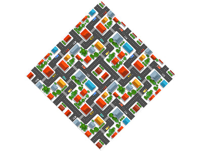 Running Errands Cityscape Vinyl Wrap Pattern
