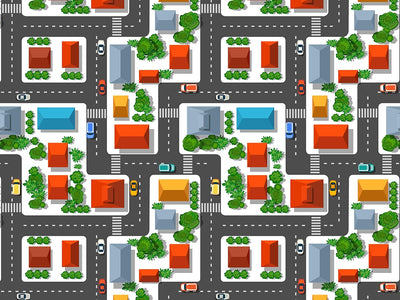 Running Errands Cityscape Vinyl Wrap Pattern~Rwraps Series 914 Digitally Printed Vinyl Wrap~0