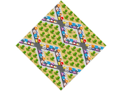 Rural Gridlock Cityscape Vinyl Wrap Pattern