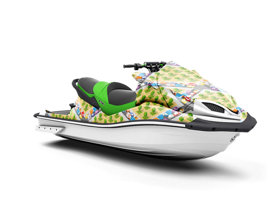 Rural Gridlock Cityscape Jet Ski Vinyl Customized Wrap