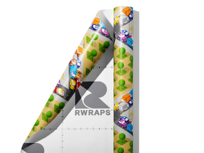 Rural Gridlock Cityscape Wrap Film Sheets~Rwraps Series 914 Rural Gridlock Cityscape Scrolled Sheet~4