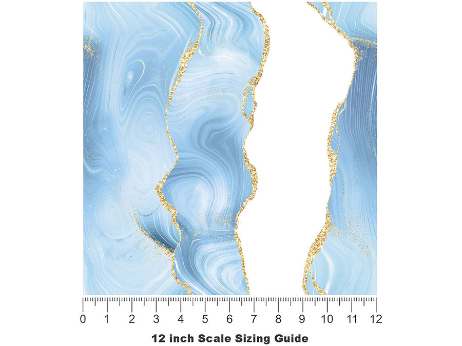 Rushing River Gemstone Vinyl Film Pattern Size 12 inch Scale~Rwraps Rushing River Gemstone Sizing Chart~2