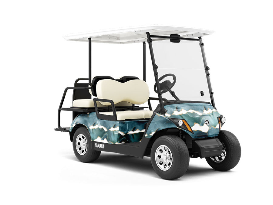 Rushing Tides Gemstone Wrapped Golf Cart