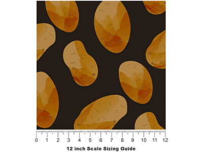 Russet Burbank Vegetable Vinyl Film Pattern Size 12 inch Scale~Rwraps Russet Burbank Vegetable Sizing Chart~2