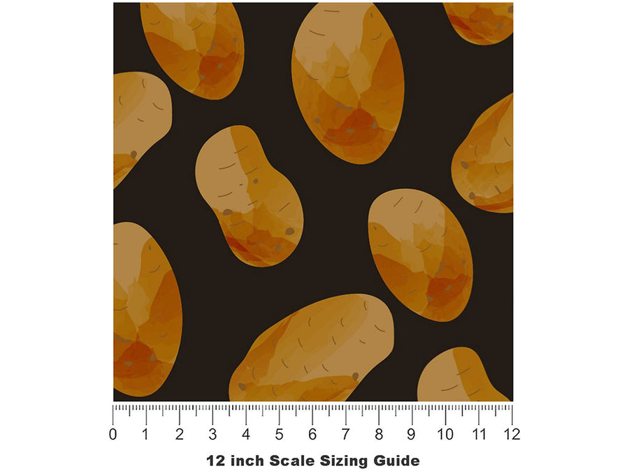 Russet Burbank Vegetable Vinyl Film Pattern Size 12 inch Scale~Rwraps Russet Burbank Vegetable Sizing Chart~2