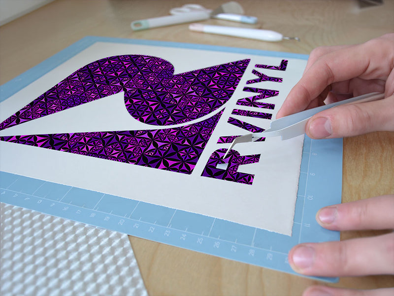 russian violets mosaic Easy Weed Craft Vinyl