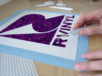 russian violets mosaic Easy Weed Craft Vinyl