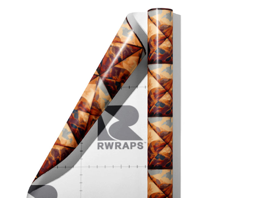 Rust Square Tile Wrap Film Sheets~Rwraps Series 914 Rust Square Tile Scrolled Sheet~4
