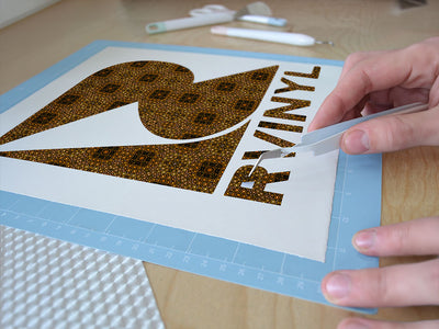 rusted squares mosaic Easy Weed Craft Vinyl