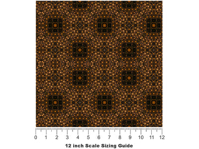 Rusted Squares Mosaic Vinyl Film Pattern Size 12 inch Scale~Rwraps Rusted Squares Mosaic Sizing Chart~2