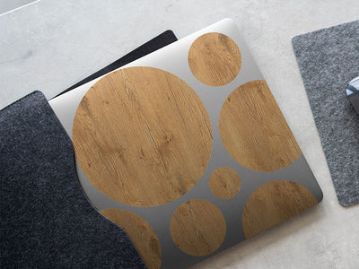 rustic pine wood grain DIY Laptop Stickers