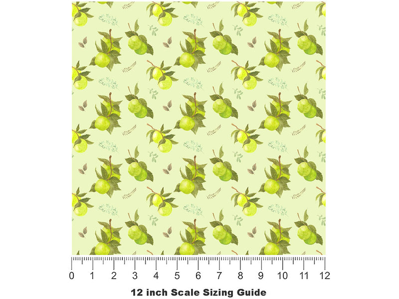 Rustic Russet Fruit Vinyl Film Pattern Size 12 inch Scale~Rwraps Rustic Russet Fruit Sizing Chart~2