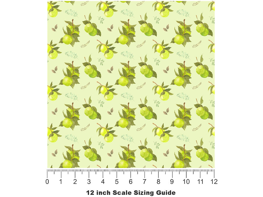 Rustic Russet Fruit Vinyl Film Pattern Size 12 inch Scale~Rwraps Rustic Russet Fruit Sizing Chart~2