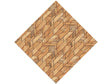 Rustic Trapezoids Wooden Parquet Vinyl Wrap Pattern