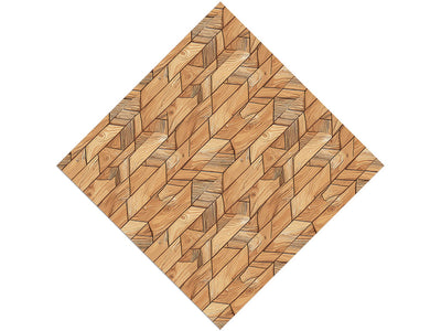 Rustic Trapezoids Wooden Parquet Vinyl Wrap Pattern