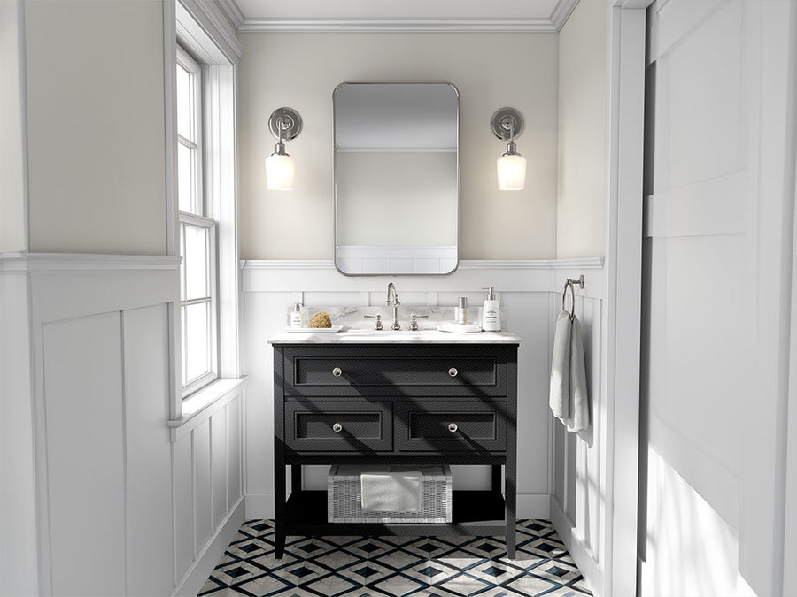 Rwraps 3D Carbon Fiber Black DIY Bathroom Cabinet Wraps