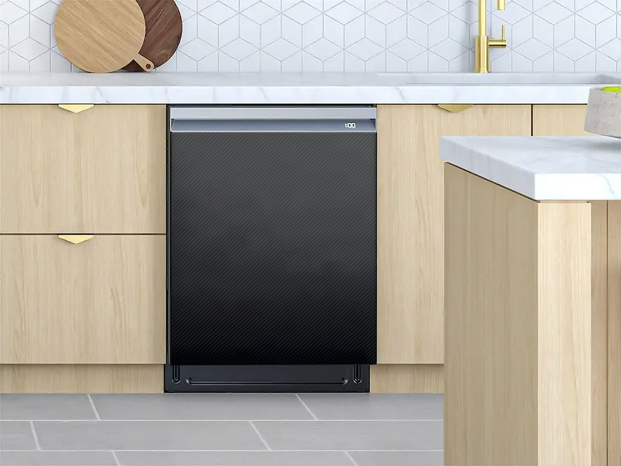 Rwraps™ 3D Carbon Fiber Black Custom Dishwasher Cover