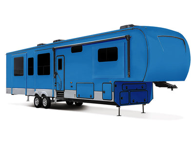 Rwraps 3D Carbon Fiber Blue Do-It-Yourself 5th Wheel Travel Trailer Wraps