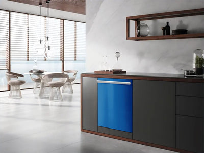 Rwraps™ 3D Carbon Fiber Blue Wrapped Dishwasher Example