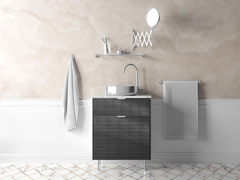 Rwraps™ 3D Carbon Fiber Black (Digital) Bathroom Cabinet Wraps