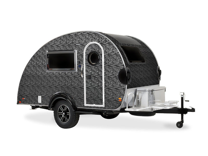 Rwraps 3D Carbon Fiber Black (Digital) Do-It-Yourself Truck Camper Wraps