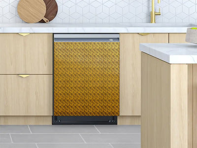 Rwraps™ 3D Carbon Fiber Gold (Digital) Custom Dishwasher Cover