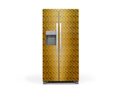 Rwraps™ 3D Carbon Fiber Gold (Digital) Refrigerator Wraps