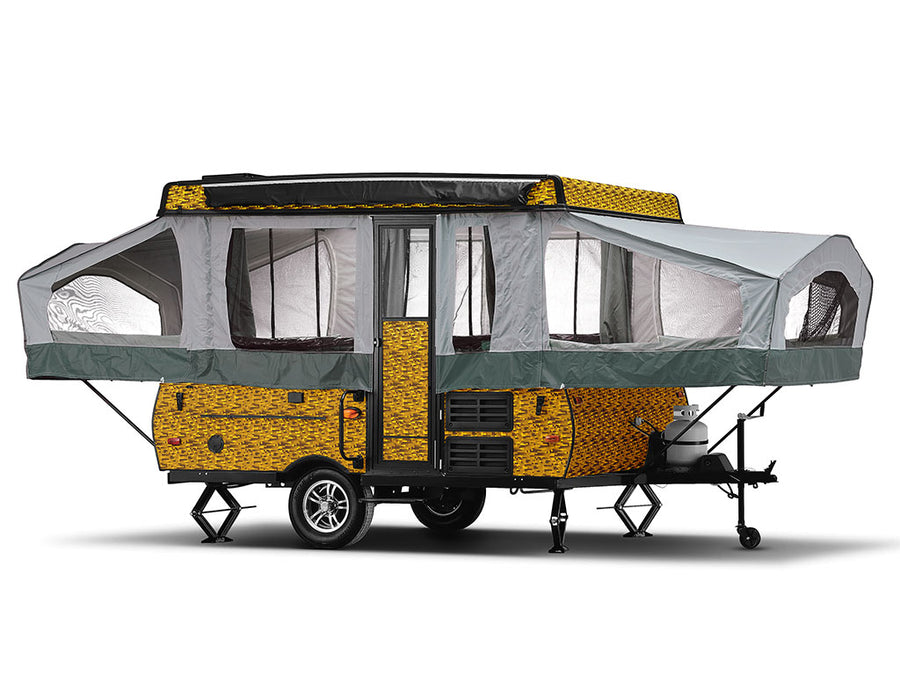 Rwraps 3D Carbon Fiber Gold (Digital) Pop-Up Camper