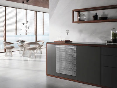 Rwraps™ 3D Carbon Fiber Silver (Digital) Wrapped Dishwasher Example