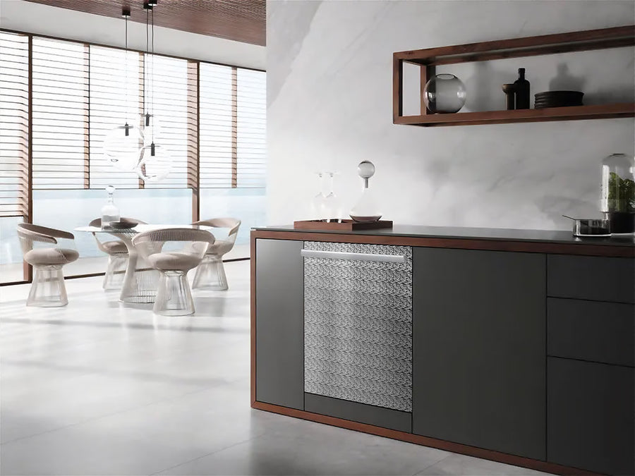 Rwraps™ 3D Carbon Fiber Silver (Digital) Wrapped Dishwasher Example