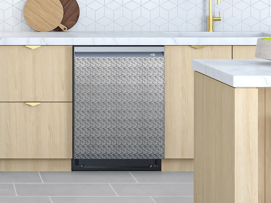 Rwraps™ 3D Carbon Fiber Silver (Digital) Custom Dishwasher Cover