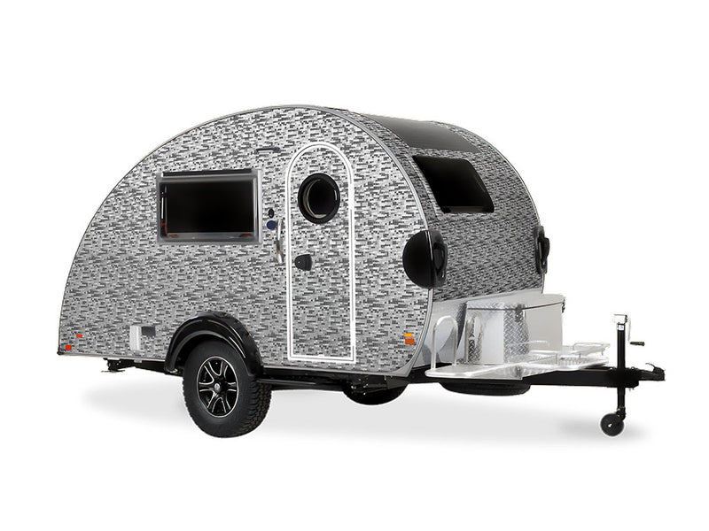 Rwraps 3D Carbon Fiber Silver (Digital) Do-It-Yourself Truck Camper Wraps