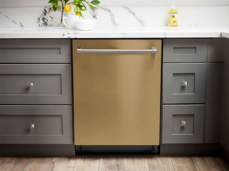 Rwraps™ 3D Carbon Fiber Gold Dishwasher Wraps