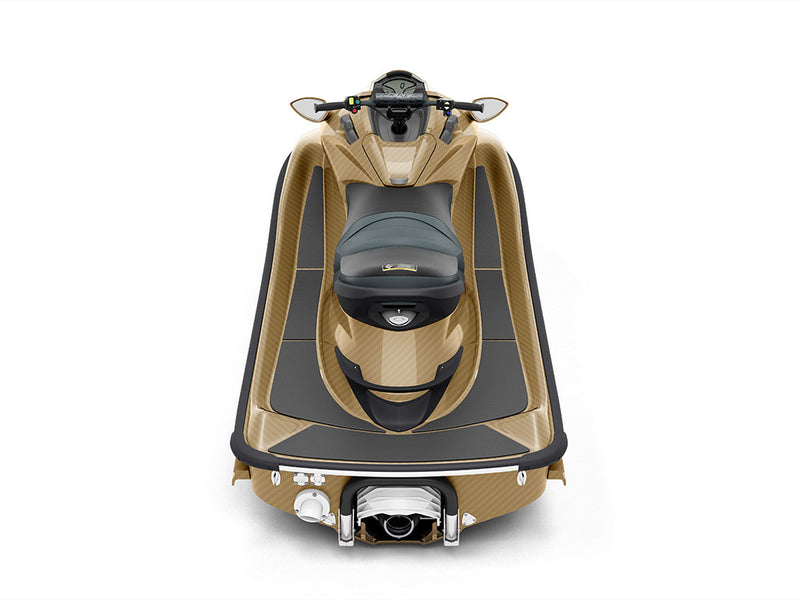 Rwraps 3D Carbon Fiber Gold Jet Ski Vinyl Wraps