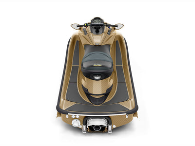 Rwraps 3D Carbon Fiber Gold Jet Ski Vinyl Wraps