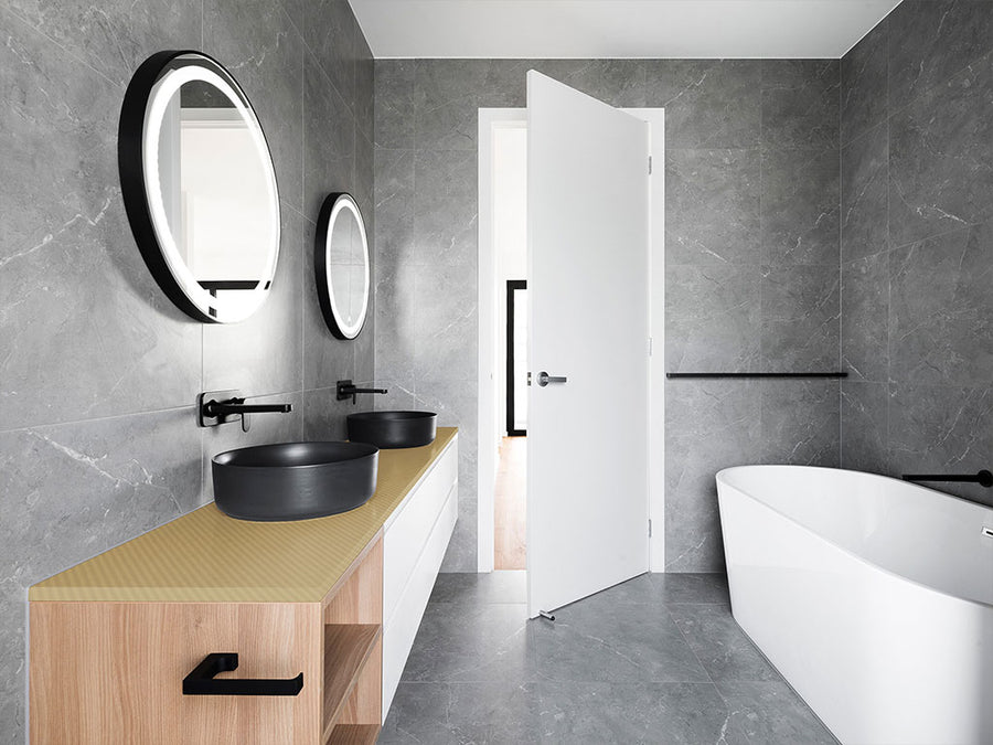 Rwraps™ 3D Carbon Fiber Gold Bathroom Countertop Wraps