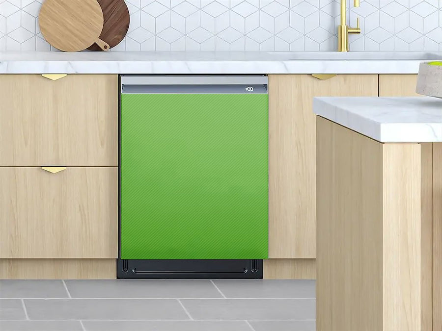 Rwraps™ 3D Carbon Fiber Green Custom Dishwasher Cover