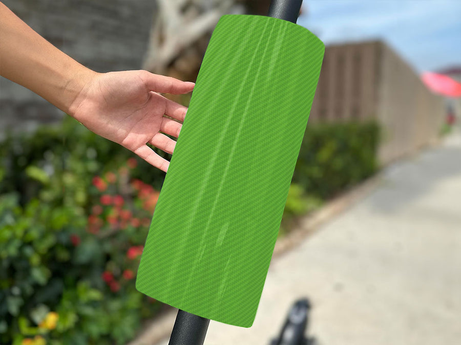 Rwraps 3D Carbon Fiber Green Do-It-Yourself E-Scooter Wraps