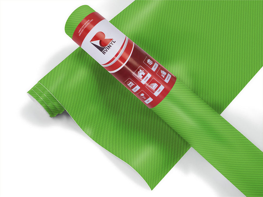 Rwraps 3D Carbon Fiber Green ATV Wrap Color Film
